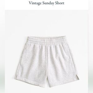NEW Abercrombie & Fitch Women’s Vintage Sunday Shorts in light gray - XS
